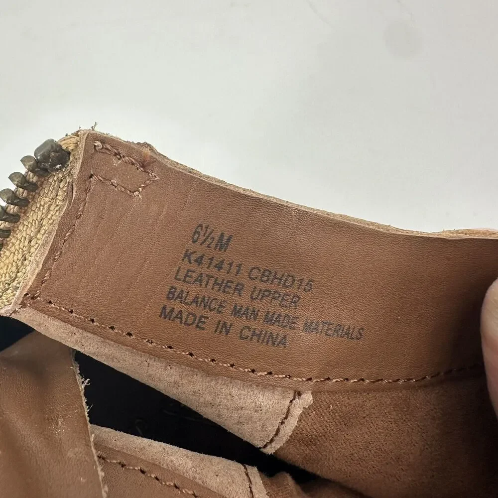 Kork-Ease Bootie 6.5M Womens Kissel‎ Tan Ruched Leather Ankle Back Zip City Chic
